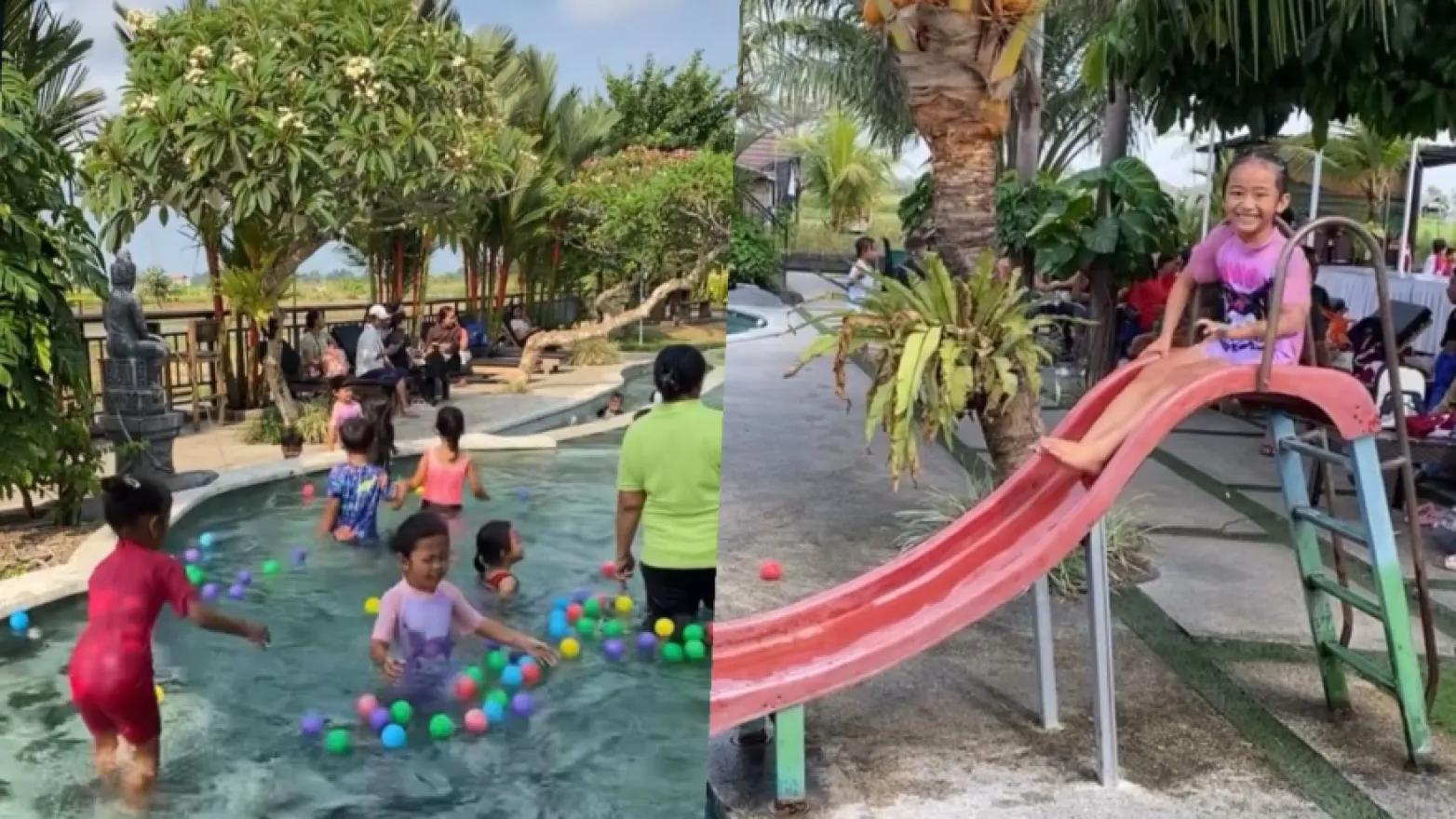 Penuh Keceriaan, Anak-anak TK Satya Kumara I Kekeran Ikuti Kegiatan Renang Rutin